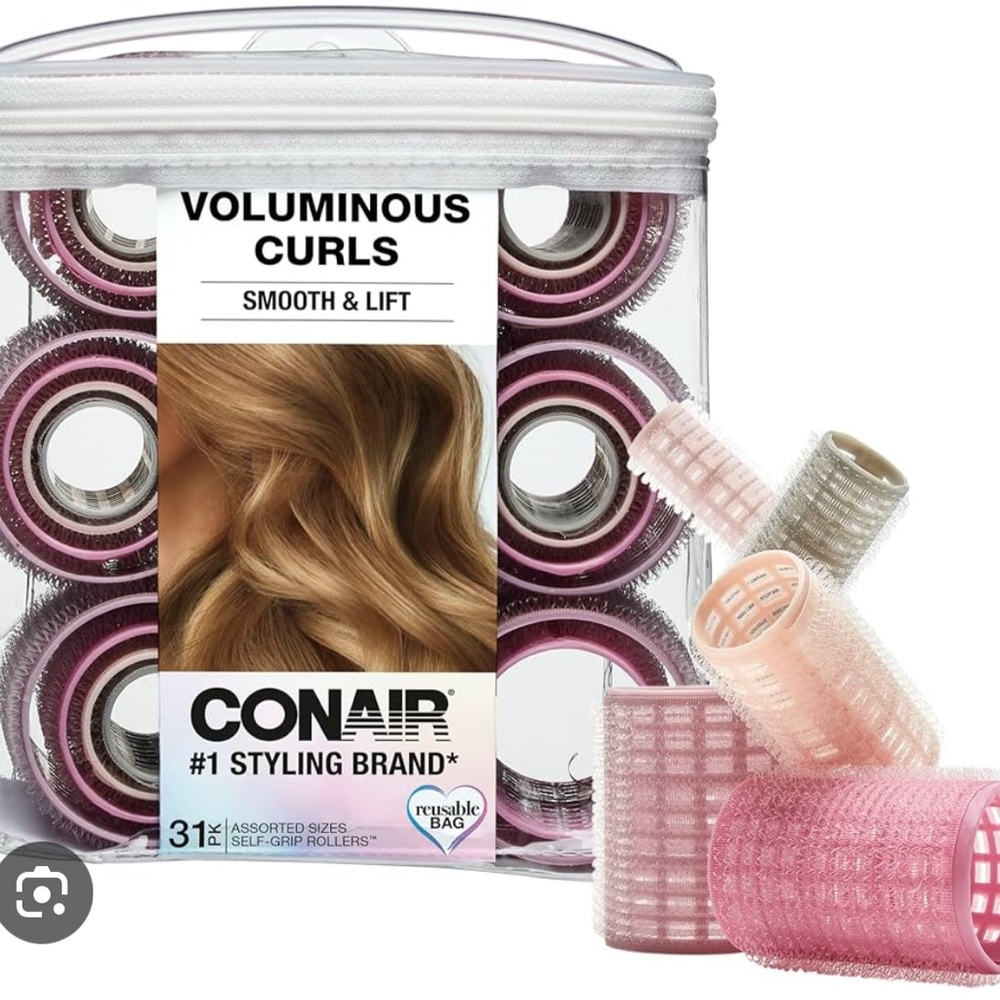 Pink Voluminous Curls Hair Rollers